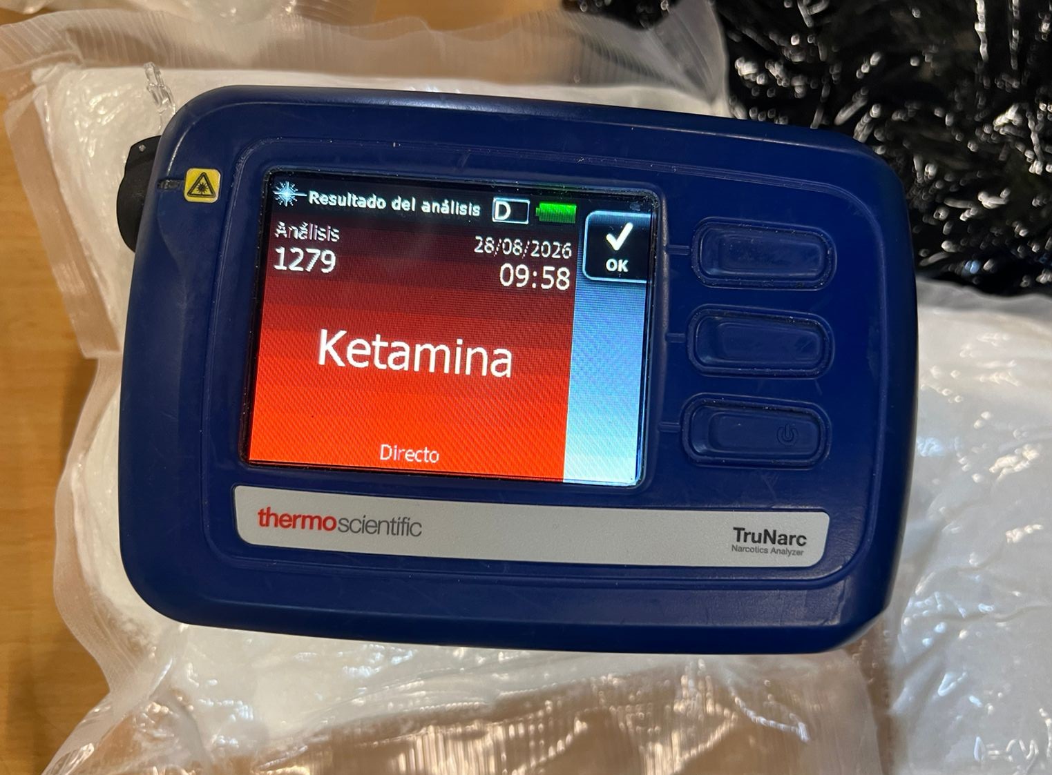 Hallan más de 11 kg de ketamina en carga aérea
