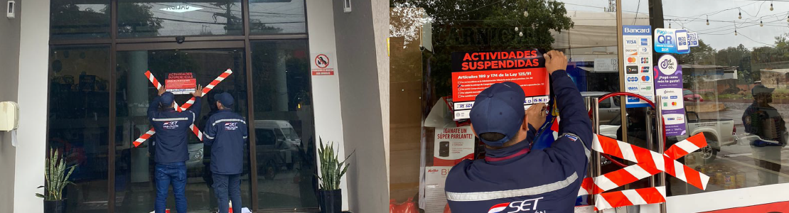 Suspensión de actividades de comercios de Alto Paraná e Itapúa